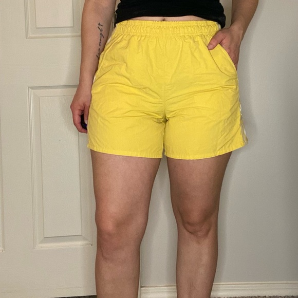 adidas Shorts Adidas Yellow Athletic Shorts With Drawstring Poshmark